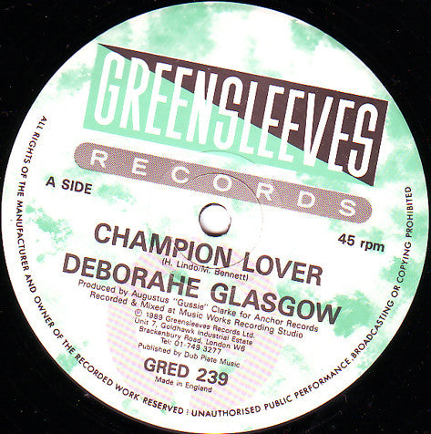 Deborahe Glasgow : Champion Lover (12")