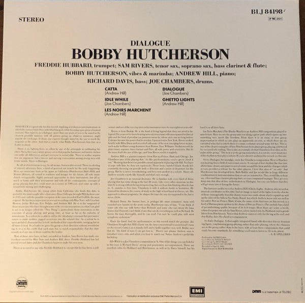 Bobby Hutcherson : Dialogue (LP, Album, RE, DMM)
