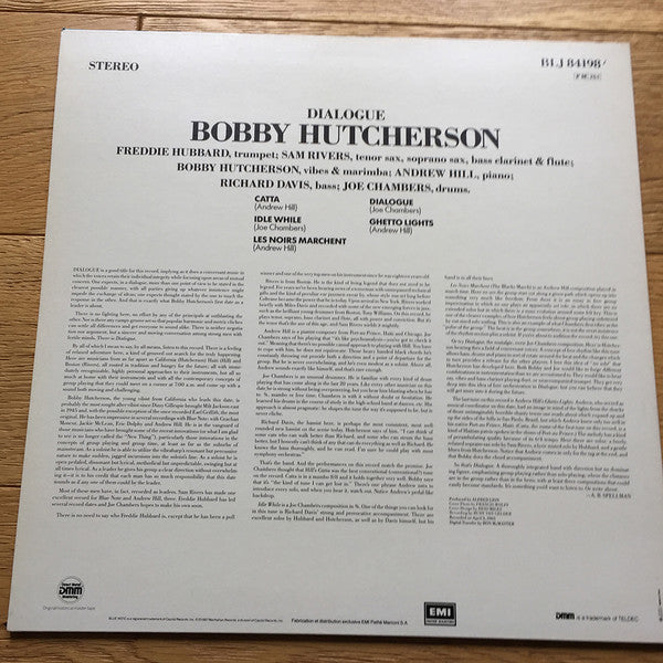Bobby Hutcherson : Dialogue (LP, Album, RE, DMM)