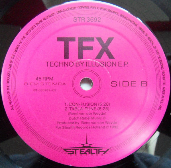 TFX : Techno By Illusion E.P. (12", EP)
