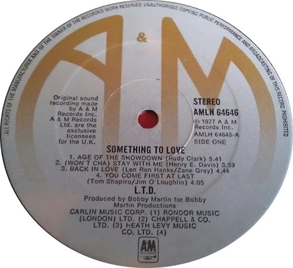 L.T.D. : Something To Love (LP, Album)
