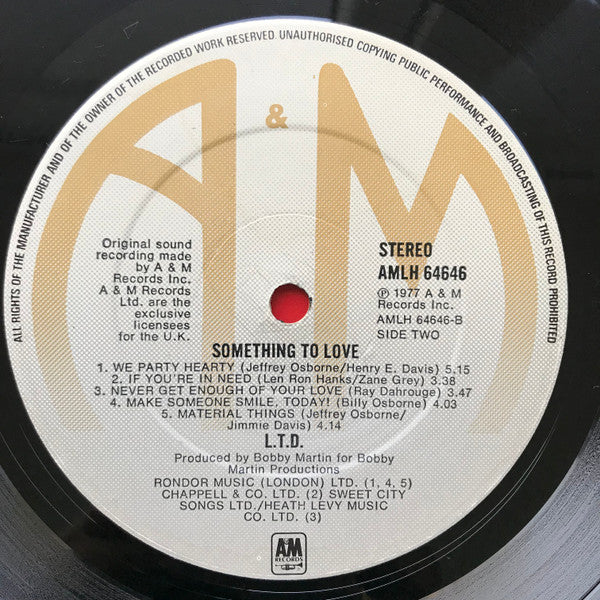 L.T.D. : Something To Love (LP, Album)
