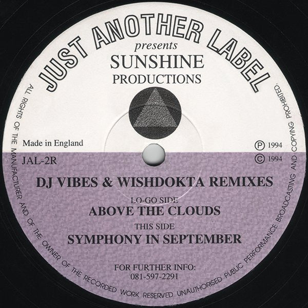 Sunshine Productions : Above The Clouds / Symphony In September (Remixes) (12")