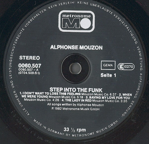 Alphonse Mouzon : Step Into The Funk (LP, Album)