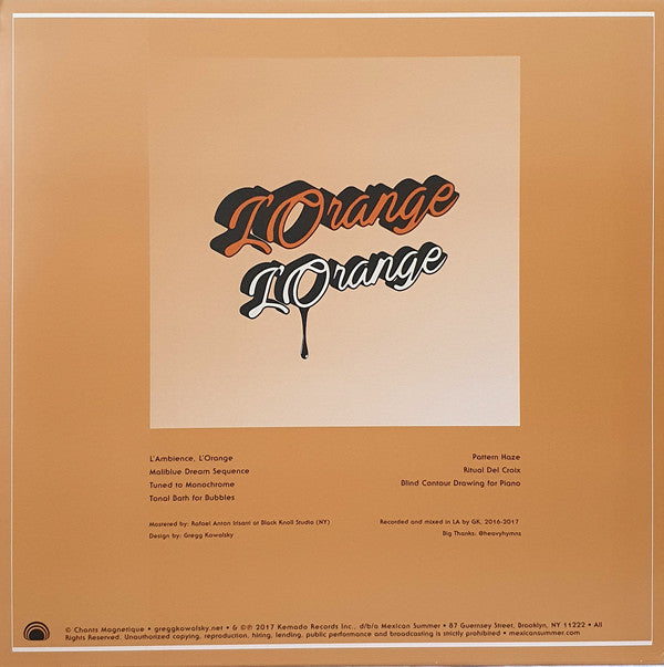 Gregg Kowalsky : L'Orange L'Orange (LP, Album)