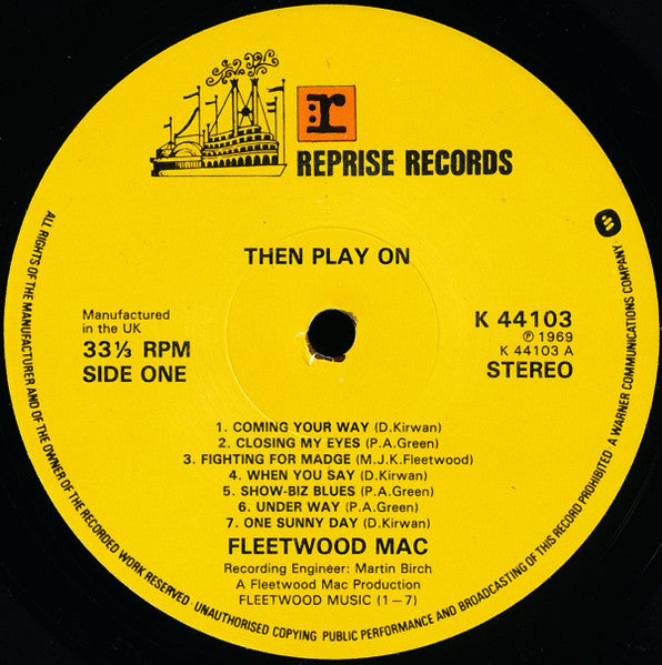 Fleetwood Mac : Then Play On (LP, Album, RE)