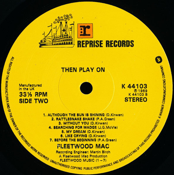 Fleetwood Mac : Then Play On (LP, Album, RE)