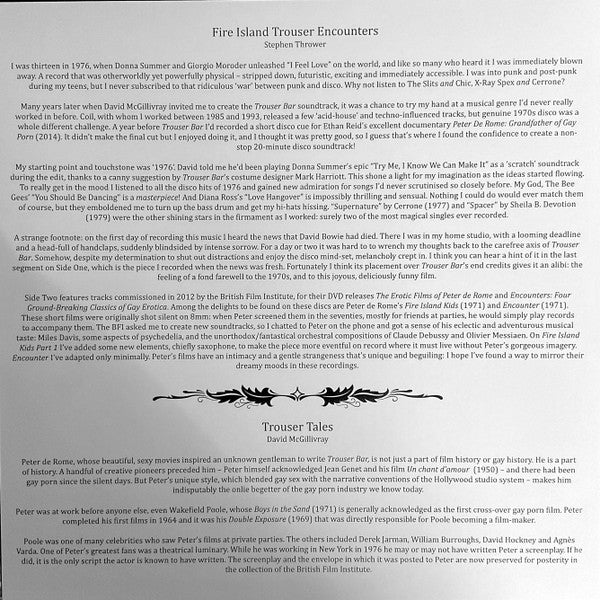 Stephen Thrower : Trouser Bar (LP, Album, Tra)