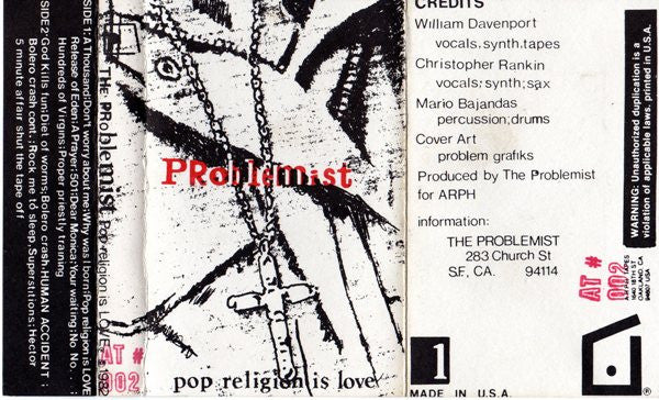 Problemist : Pop Religion Is Love (Cass)