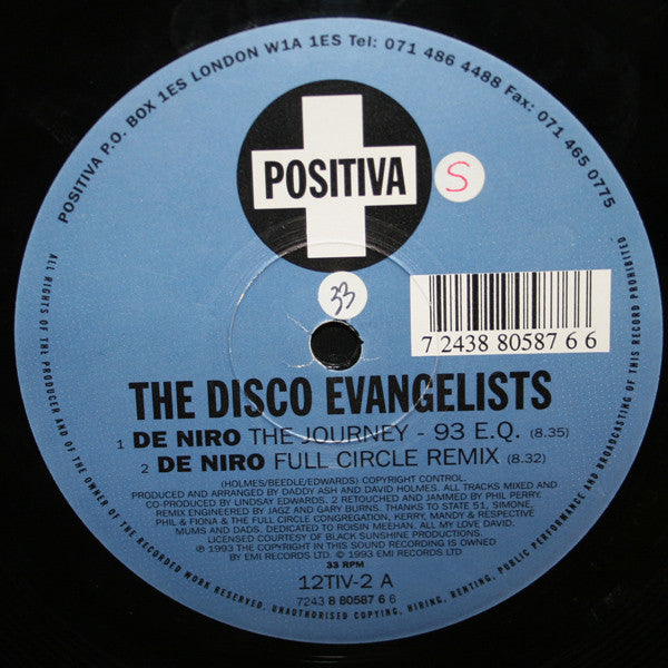 The Disco Evangelists : De Niro (12")