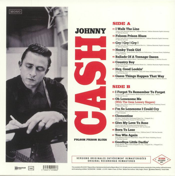 Johnny Cash : Folsom Prison Blues (LP, Comp, Mono, RM, 180)