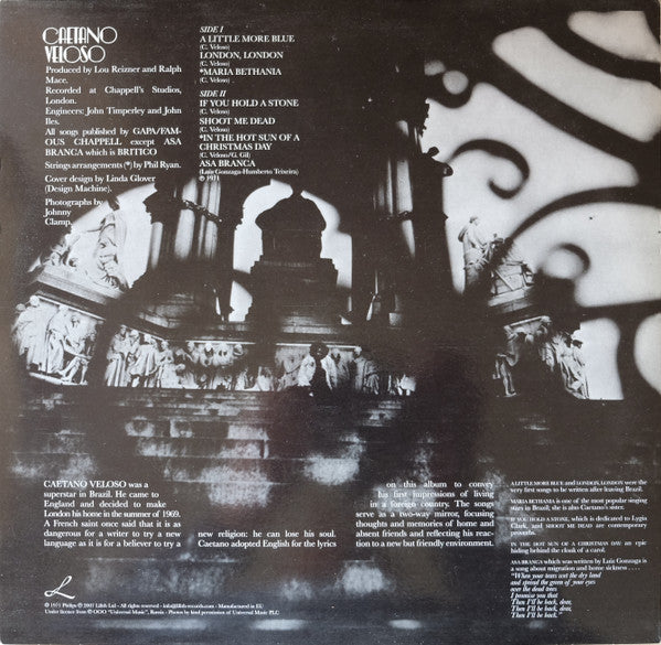 Caetano Veloso : Caetano Veloso (A Little More Blue) (LP, Album, RE)