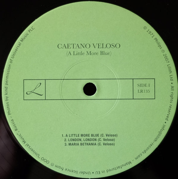 Caetano Veloso : Caetano Veloso (A Little More Blue) (LP, Album, RE)
