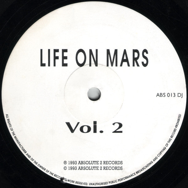 Life On Mars (2) : Vol. 2 (12", S/Sided)