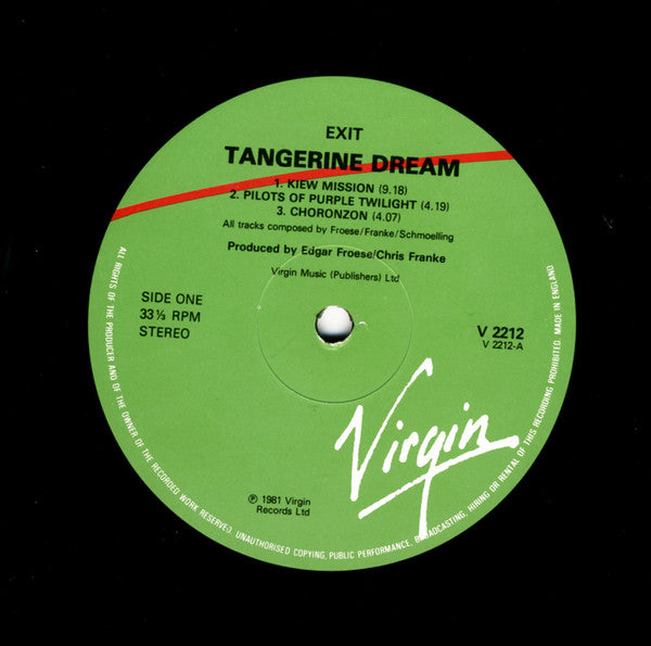 Tangerine Dream : Exit (LP, Album)