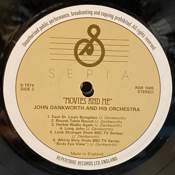 The John Dankworth Orchestra : Movies 'N' Me (LP, Album, RE)