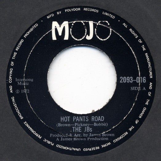 The JB's* : Hot Pants Road / Pass The Peas (7", Single)