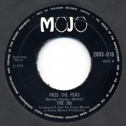 The JB's* : Hot Pants Road / Pass The Peas (7", Single)