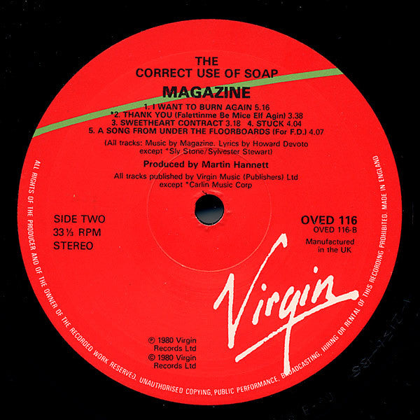 Magazine : The Correct Use Of Soap (LP, Album, RE)