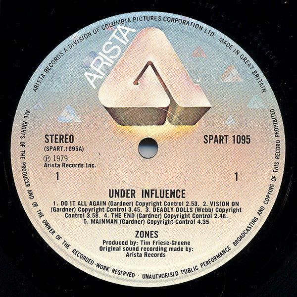 Zones (2) : Under Influence (LP, Album, mod)