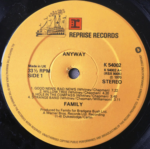 Family (6) : Anyway (LP, Album, RE)