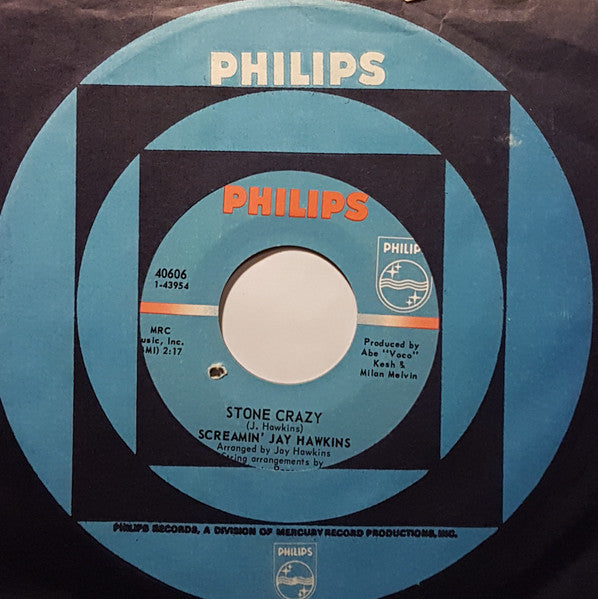 Screamin' Jay Hawkins : I'm Lonely / Stone Crazy (7")