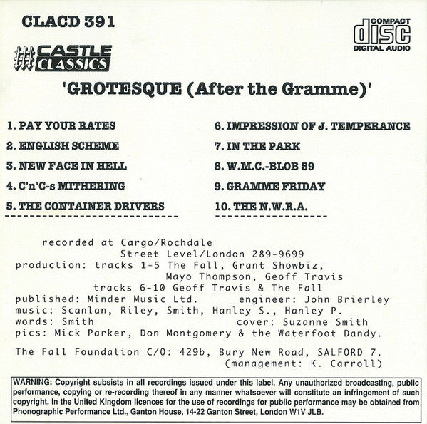 The Fall : Grotesque (After The Gramme) (CD, Album, RE, RP)