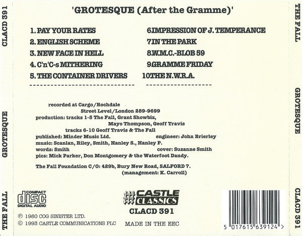 The Fall : Grotesque (After The Gramme) (CD, Album, RE, RP)