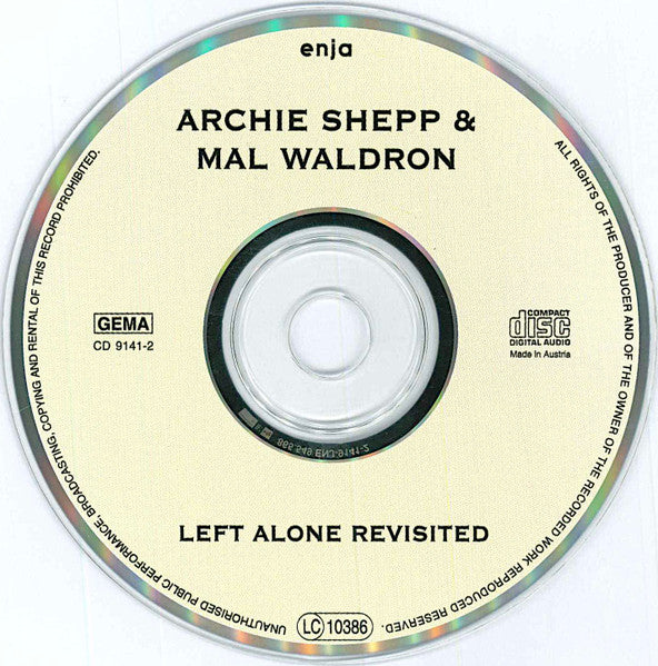 Archie Shepp & Mal Waldron : Left Alone Revisited (CD, Album, Dig)