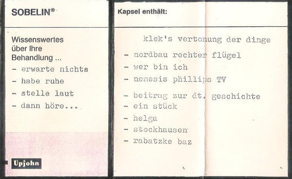 Klek's Vertonung Der Dinge : Nordbau Rechter Flügel (Cass, Album, Ltd, C60)