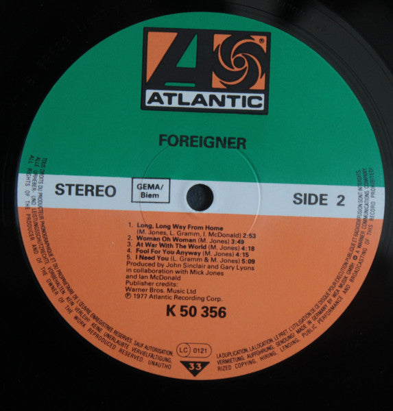 Foreigner : Foreigner (LP, Album, RE)