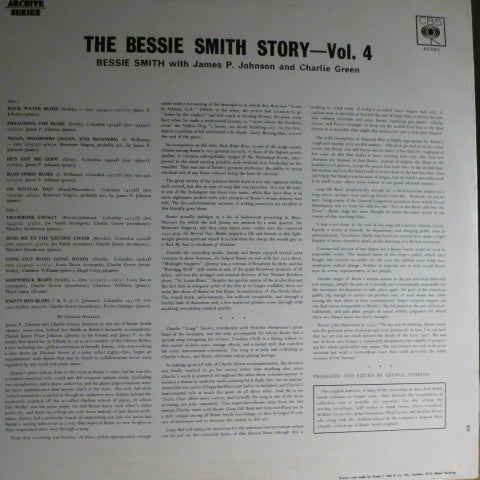 Bessie Smith With James Price Johnson & Charlie Green : The Bessie Smith Story - Vol. 4 (LP, Comp, RE)