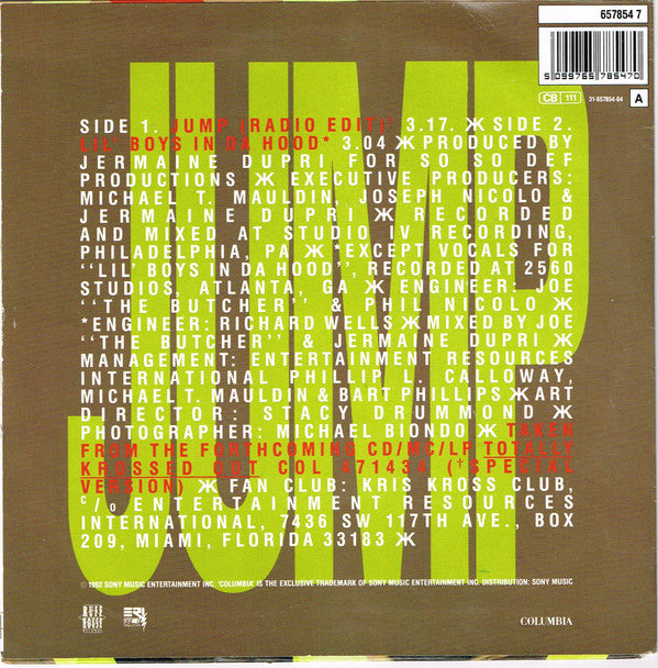 Kris Kross : Jump (7", Single, Sol)