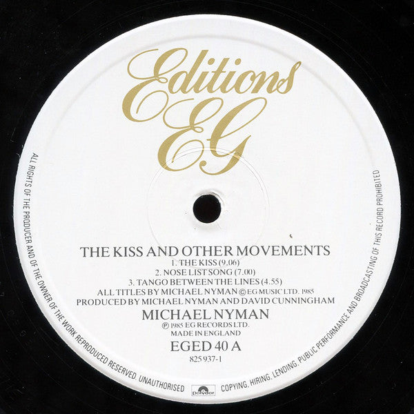 Michael Nyman : The Kiss And Other Movements (LP, Album)