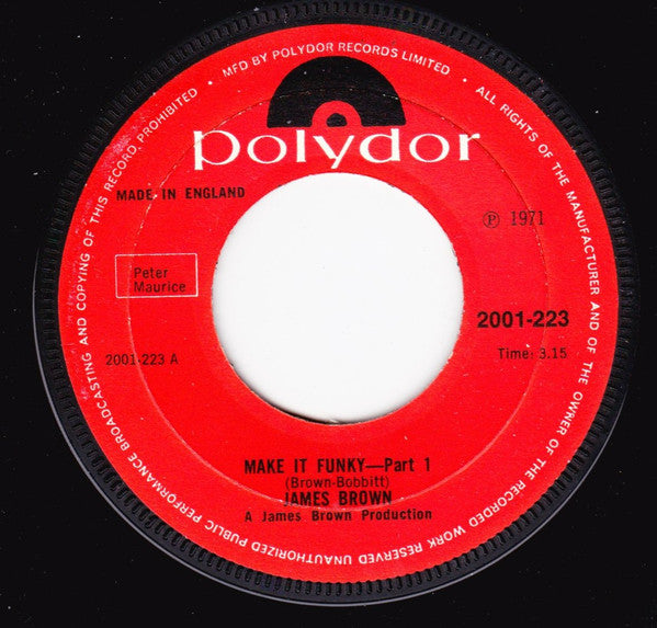 James Brown : Make It Funky (7", Lar)