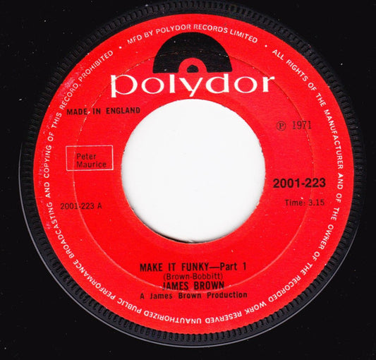 James Brown : Make It Funky (7", Lar)