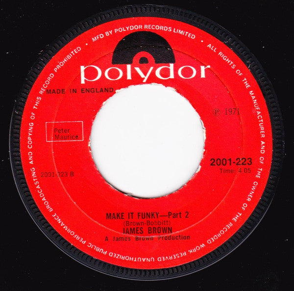 James Brown : Make It Funky (7", Lar)