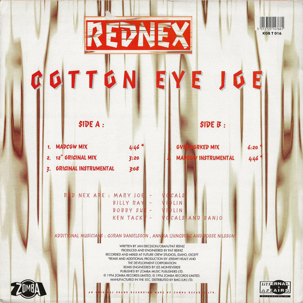 Rednex : Cotton Eye Joe (12", Single)