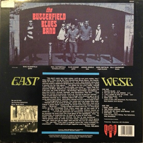 The Butterfield Blues Band* : East West (LP, Album, RE)