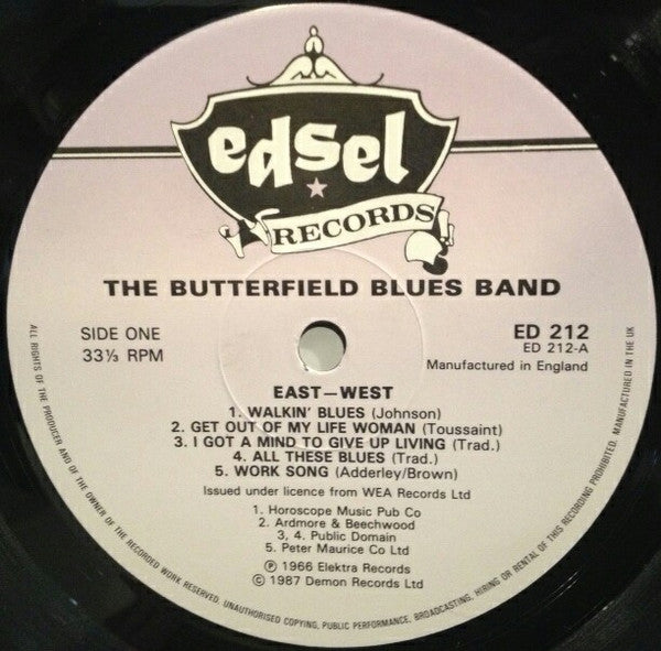 The Butterfield Blues Band* : East West (LP, Album, RE)