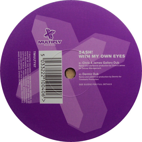 Sash! : With My Own Eyes (12")