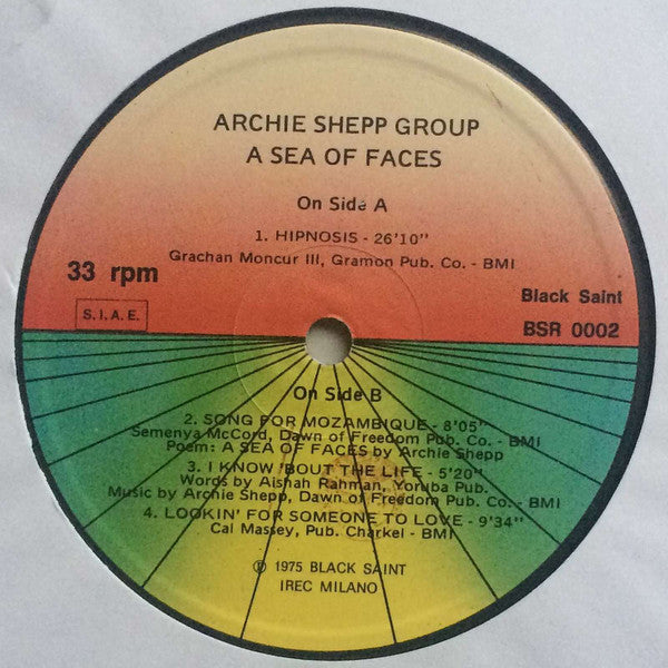 Archie Shepp : A Sea Of Faces (LP, Album, RE, Gat)