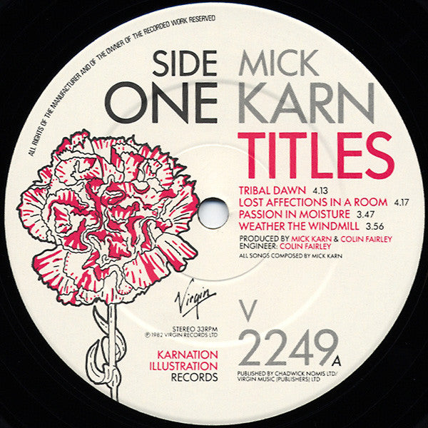 Mick Karn : Titles (LP, Album, Emb)