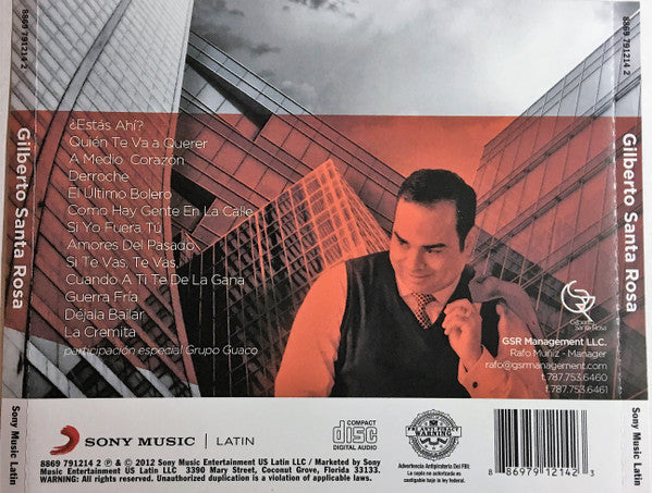 Gilberto Santa Rosa : Gilberto Santa Rosa (CD, Album)