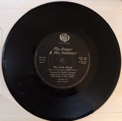 The Pogues & The Dubliners : The Irish Rover (7", Single, Mat)