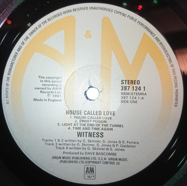 Witness (9) : House Called Love (LP)