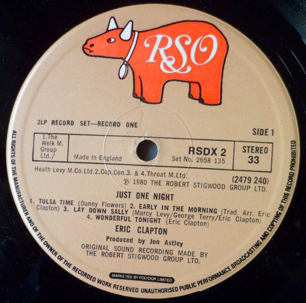 Eric Clapton : Just One Night (2xLP, Album, Gat)