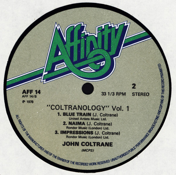 John Coltrane : Coltranology Volume One (LP, Album)