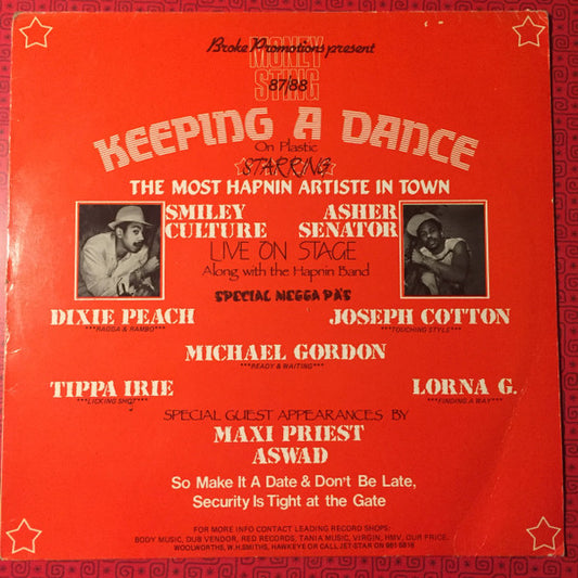Smiley Culture, Asher Senator : Keeping A Dance (12")