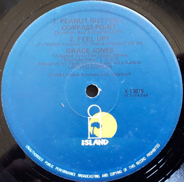Grace Jones : Walking In The Rain (12", Ltd)
